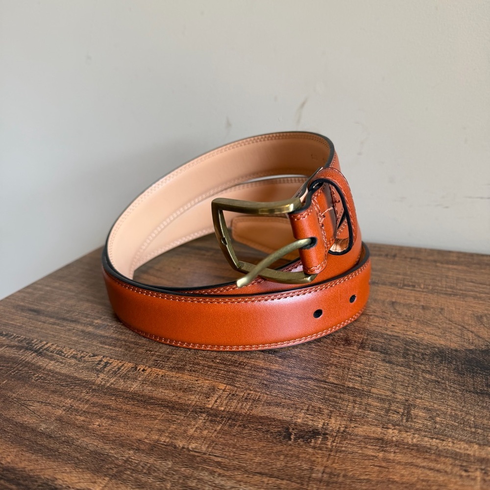 Lands’ End Brown Leather Belt 38